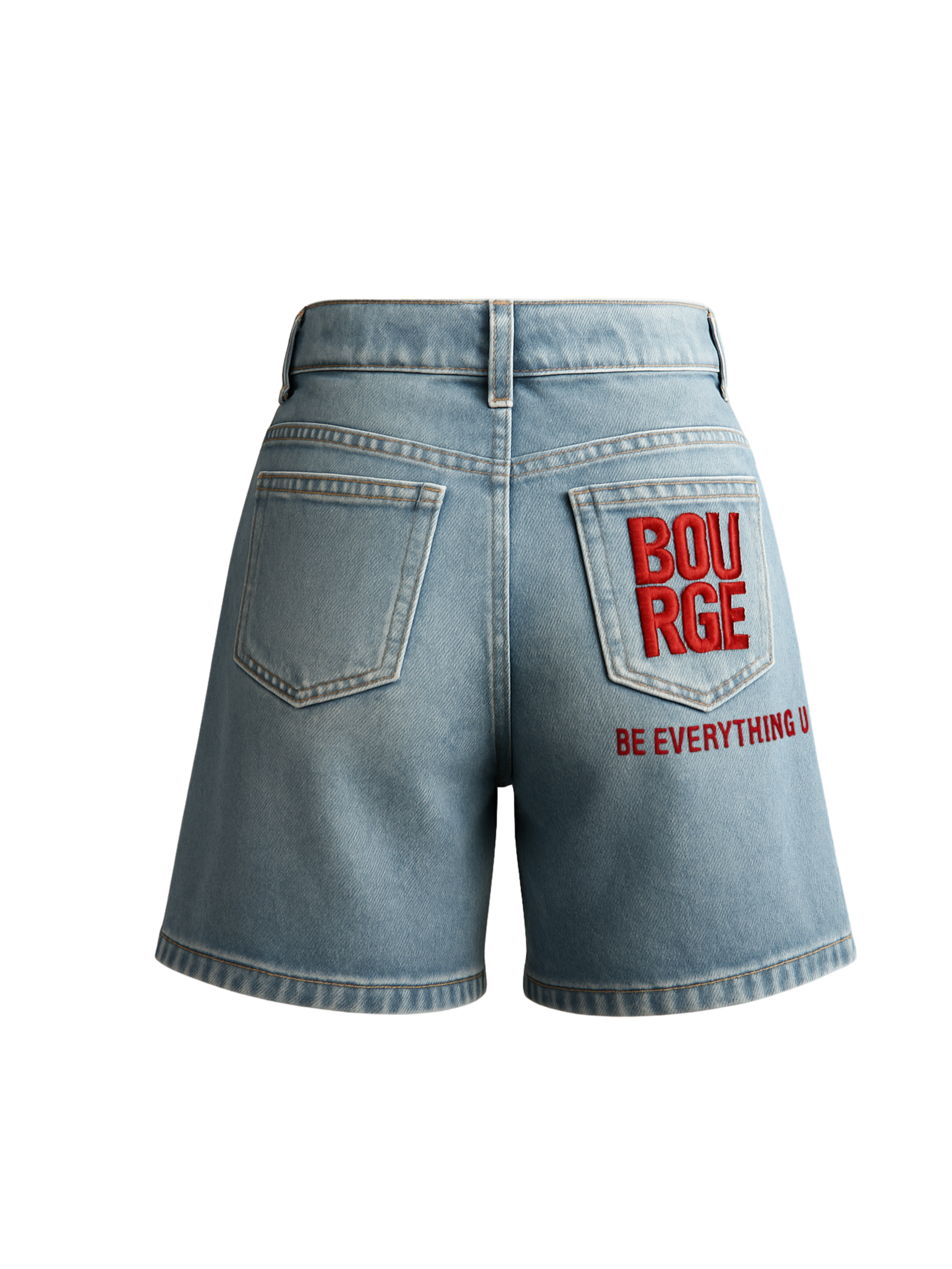 short homme brodé
