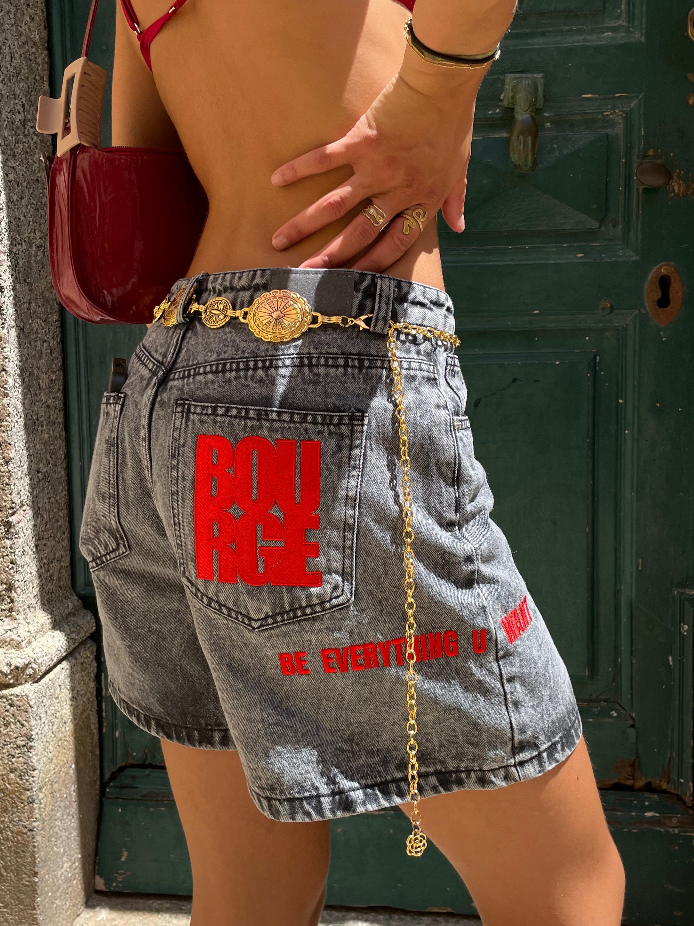 shorte femme brodé