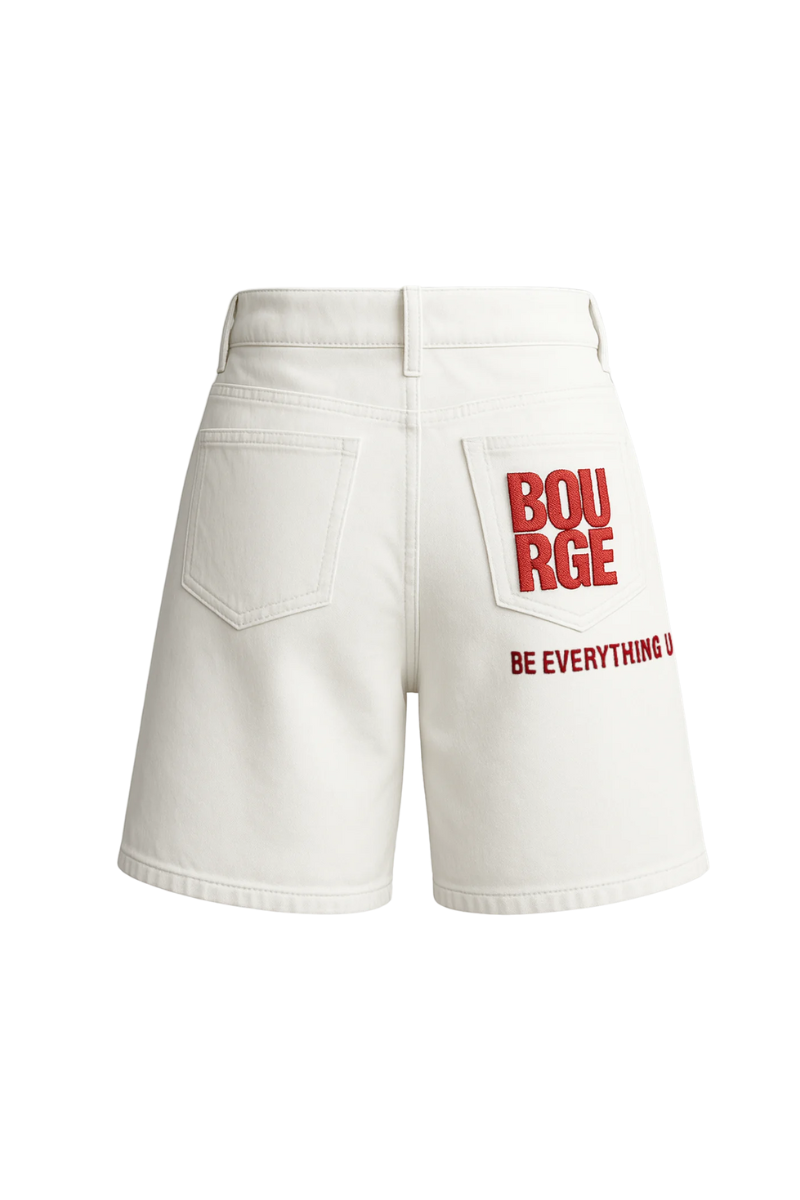 short homme brodé